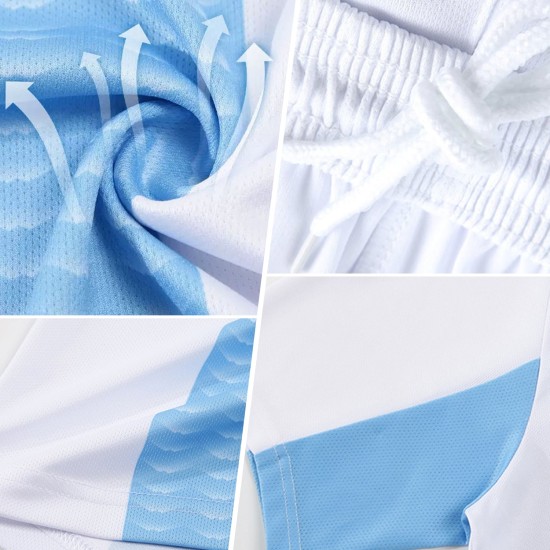 Soccer Uniform Lines Sublimation Sports Gray-White Custom Jersey Royal Soccer Uniform Lines Sublimation Sports Gray-White Custom Jersey Royal